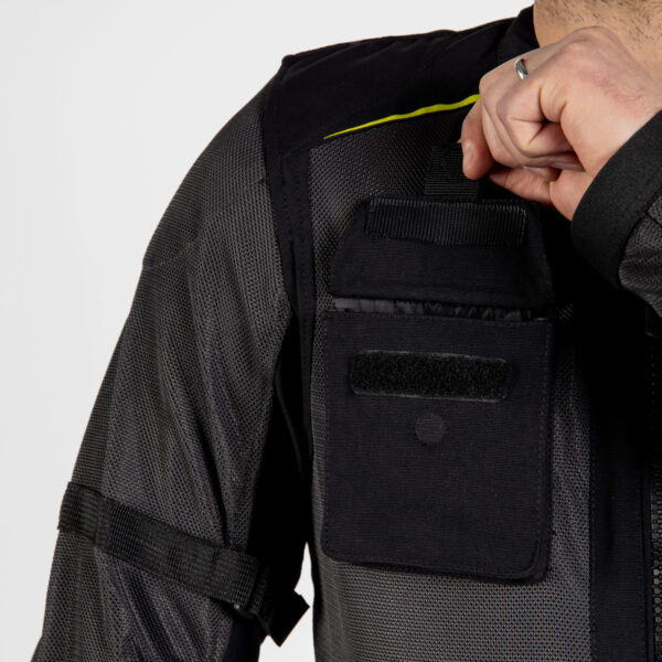Kurtka tekstylna REBELHORN BRUTALE DARK GREY/BLACK/FLO YELLOW - obrazek 4