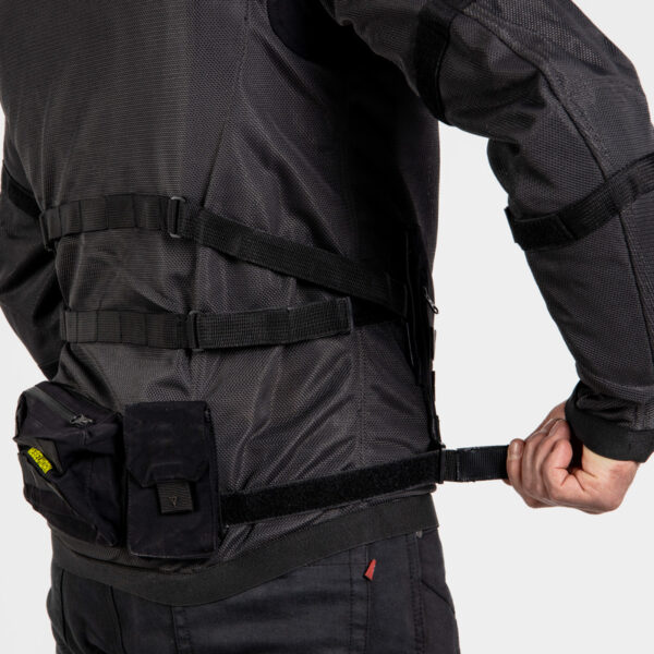 Kurtka tekstylna REBELHORN BRUTALE DARK GREY/BLACK/FLO YELLOW - obrazek 5