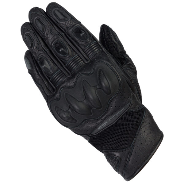 Rękawice skórzane REBELHORN FLUX II LADY BLACK - obrazek 2