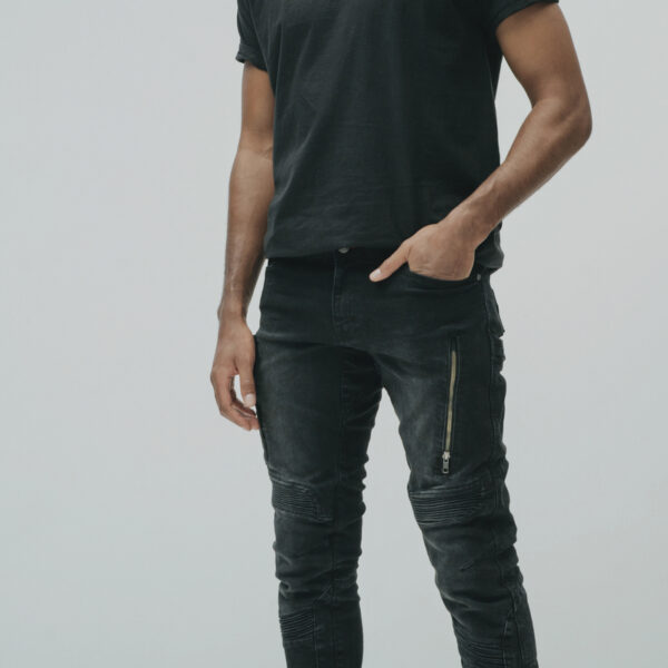 Spodnie jeans REBELHORN VANDAL TWILL BLACK - obrazek 2