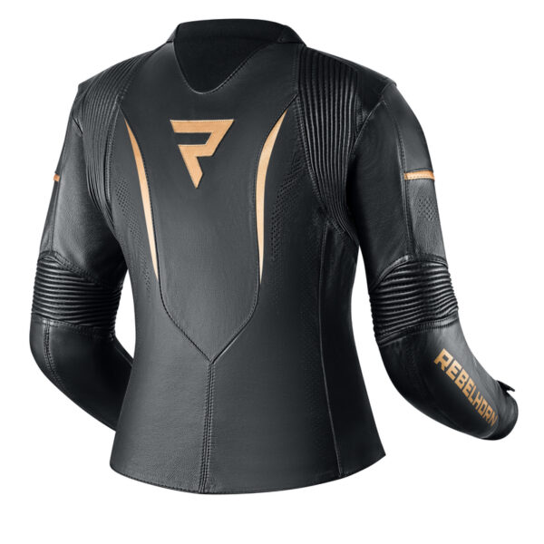 Kurtka skórzana REBELHORN REBEL LADY BLACK/GOLD - obrazek 2