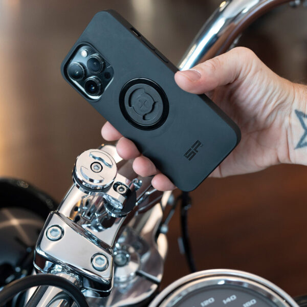 Uchwyt motocyklowy na telefo na śrubę w kierownicy sp connect spc+ bar clamp moto mount pro chro - obrazek 2