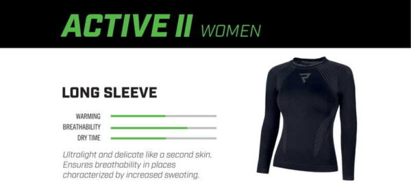 Koszulka termoaktywna z długim rękawem REBELHORN ACTIVE II LADY BLACK/GREY - obrazek 3