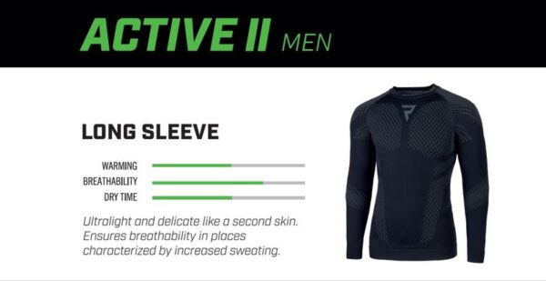 Koszulka termoaktywna z długim rękawem REBELHORN ACTIVE II BLACK/GREY - obrazek 3