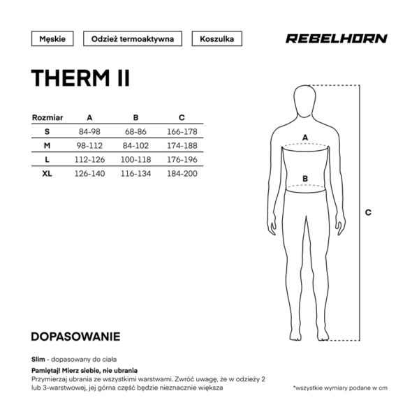 Koszulka termoaktywna z długim rękawem REBELHORN THERM II BLACK/RED - obrazek 4