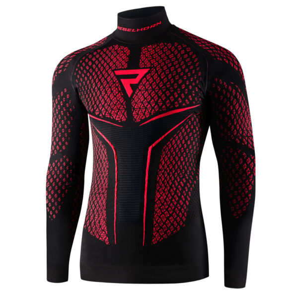 Koszulka termoaktywna z długim rękawem REBELHORN THERM II BLACK/RED