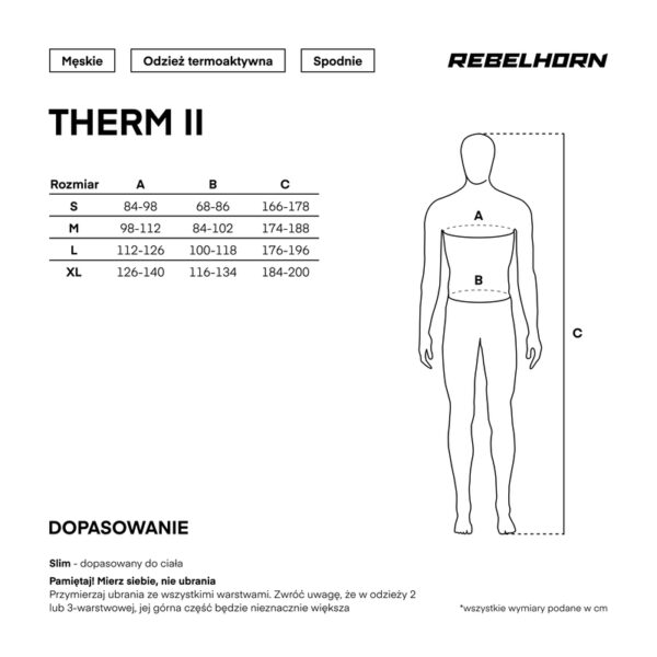 Spodnie termoaktywne REBELHORN THERM II BLACK/RED - obrazek 4