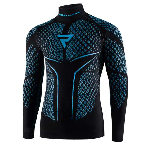 Koszulka termoaktywna z długim rękawem REBELHORN THERM II BLACK/BLUE