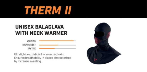 Kominiarka termoaktywna REBELHORN THERM II BLACK/RED - obrazek 3