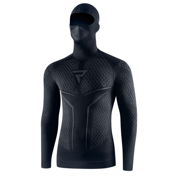 Koszulka termoaktywna REBELHORN Z KOMINIARKĄ THERM II 2W1 BLACK/GREY