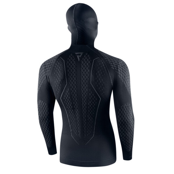 Koszulka termoaktywna REBELHORN Z KOMINIARKĄ THERM II 2W1 BLACK/GREY - obrazek 3