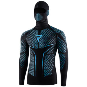 Koszulka termoaktywna REBELHORN Z KOMINIARKĄ THERM II 2W1 BLACK/BLUE
