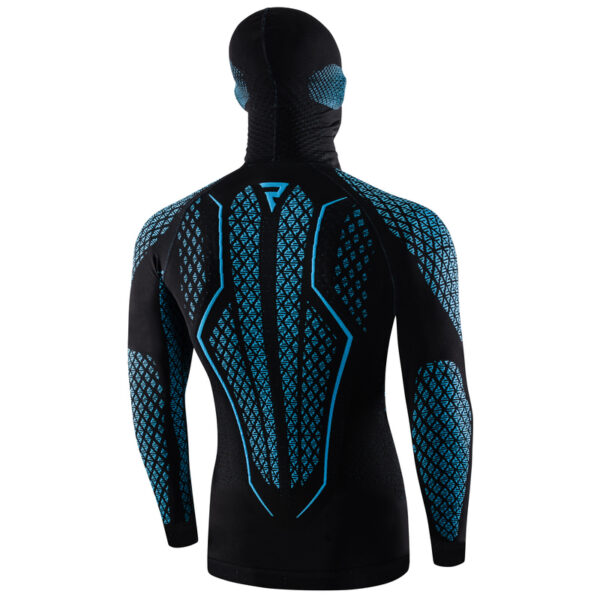 Koszulka termoaktywna REBELHORN Z KOMINIARKĄ THERM II 2W1 BLACK/BLUE - obrazek 2