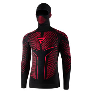 Koszulka termoaktywna REBELHORN Z KOMINIARKĄ THERM II 2W1 BLACK/RED