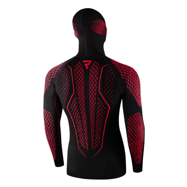 Koszulka termoaktywna REBELHORN Z KOMINIARKĄ THERM II 2W1 BLACK/RED - obrazek 2