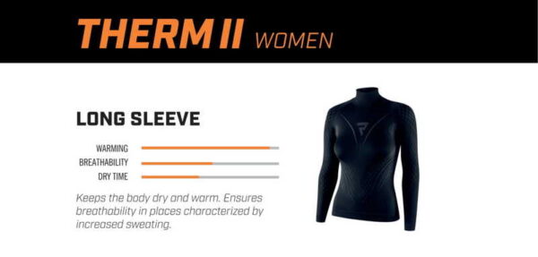 Koszulka termoaktywna z długim rękawem REBELHORN THERM II LADY BLACK/GREY - obrazek 3