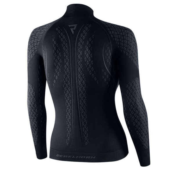Koszulka termoaktywna z długim rękawem REBELHORN THERM II LADY BLACK/GREY - obrazek 2