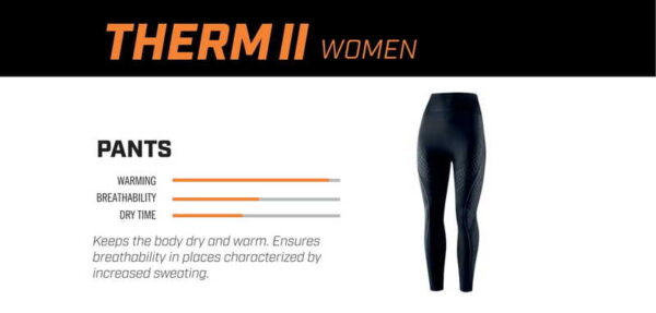 Spodnie termoaktywne REBELHORN THERM II LADY BLACK/GREY - obrazek 3