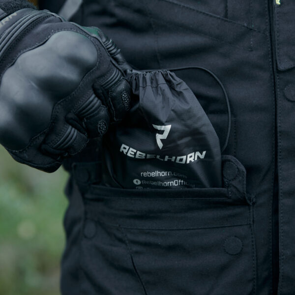 Kurtka przeciwdeszczowa REBELHORN HORIZON BLACK - obrazek 3