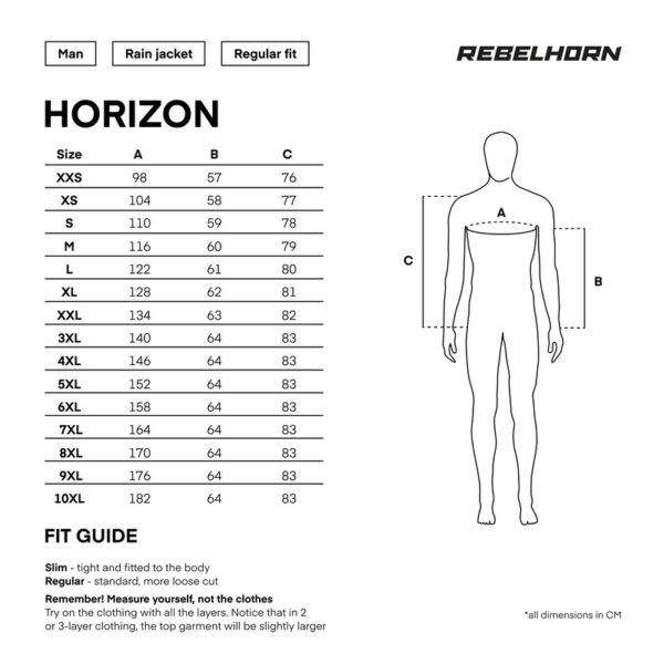 Kurtka przeciwdeszczowa REBELHORN HORIZON BLACK - obrazek 11