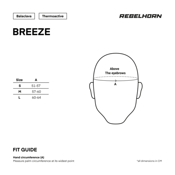 Kominiarka termoaktywna REBELHORN BREEZE BLACK - obrazek 3