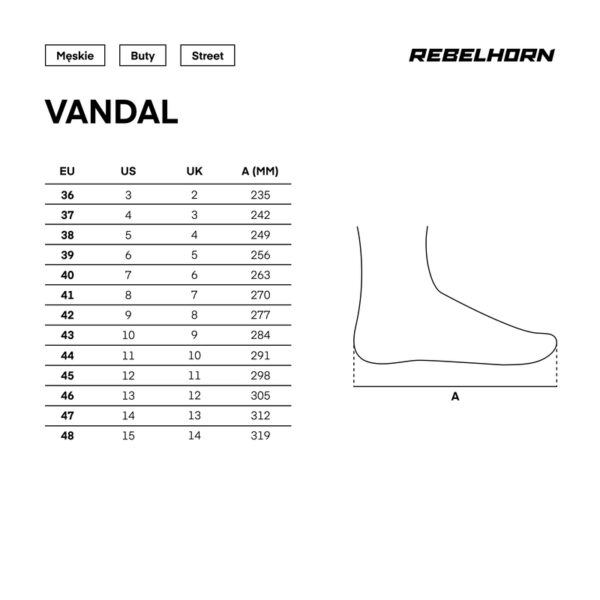 Buty skórzane REBELHORN VANDAL PRINTED BLACK/RED - obrazek 14