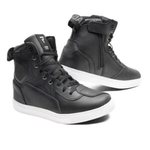 Buty skórzane REBELHORN VANDAL BLACK/WHITE SOLE