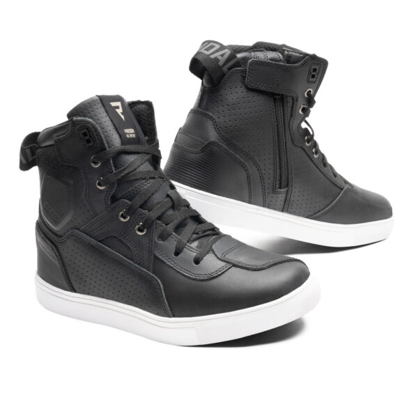 Buty skórzane REBELHORN VANDAL BLACK/WHITE SOLE