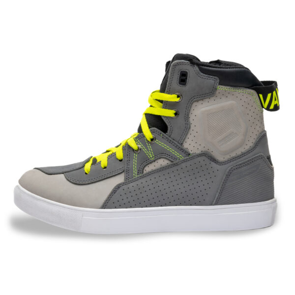 Buty skórzane REBELHORN VANDAL MYSTERIOUS GREY/FLUO YELLOW - obrazek 9