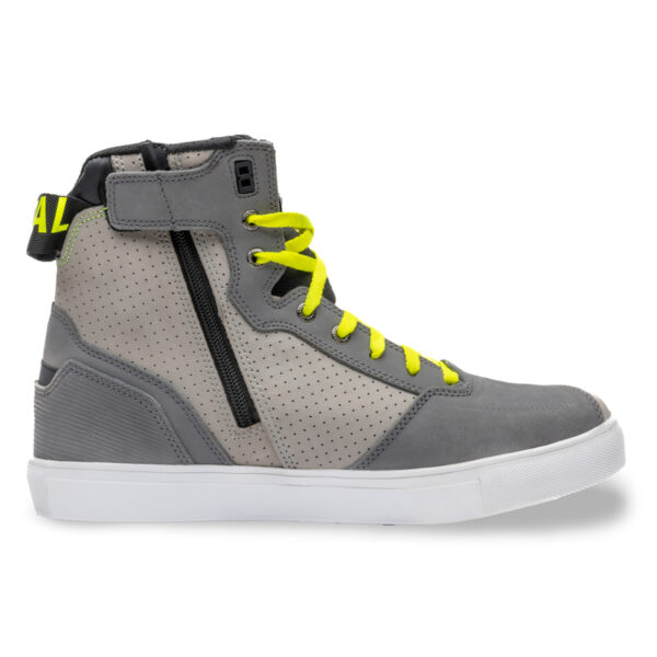 Buty skórzane REBELHORN VANDAL MYSTERIOUS GREY/FLUO YELLOW - obrazek 7