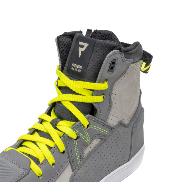 Buty skórzane REBELHORN VANDAL MYSTERIOUS GREY/FLUO YELLOW - obrazek 11