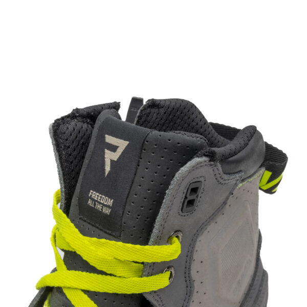 Buty skórzane REBELHORN VANDAL MYSTERIOUS GREY/FLUO YELLOW - obrazek 2