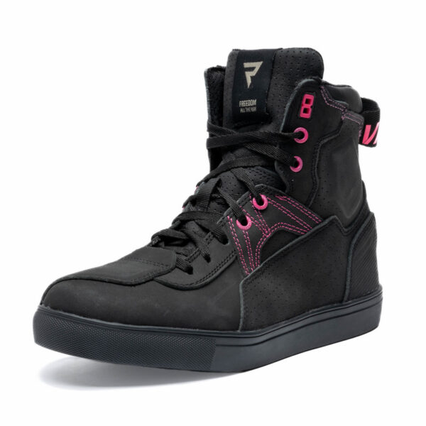 Buty skórzane REBELHORN VANDAL BLACK/PINK - obrazek 8