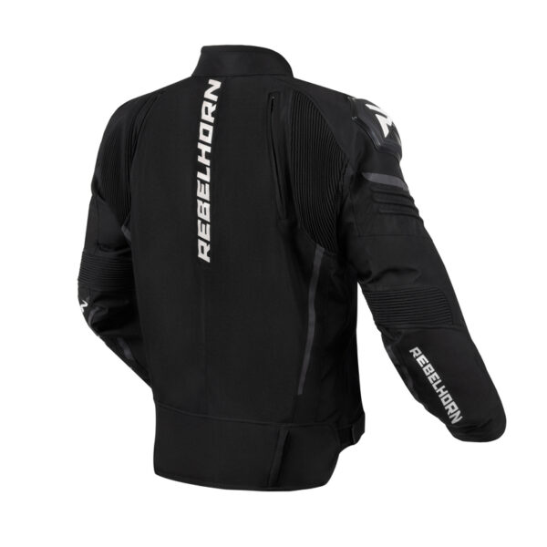 Kurtka tekstylna REBELHORN VANDAL BLACK/WHITE - obrazek 2