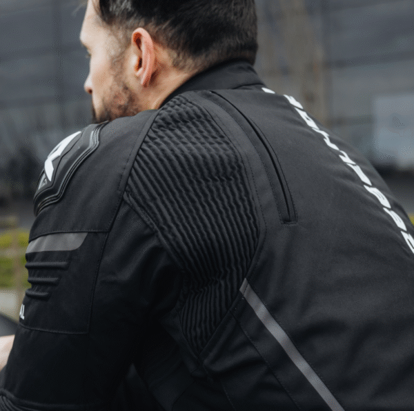 Kurtka tekstylna REBELHORN VANDAL BLACK/WHITE - obrazek 6