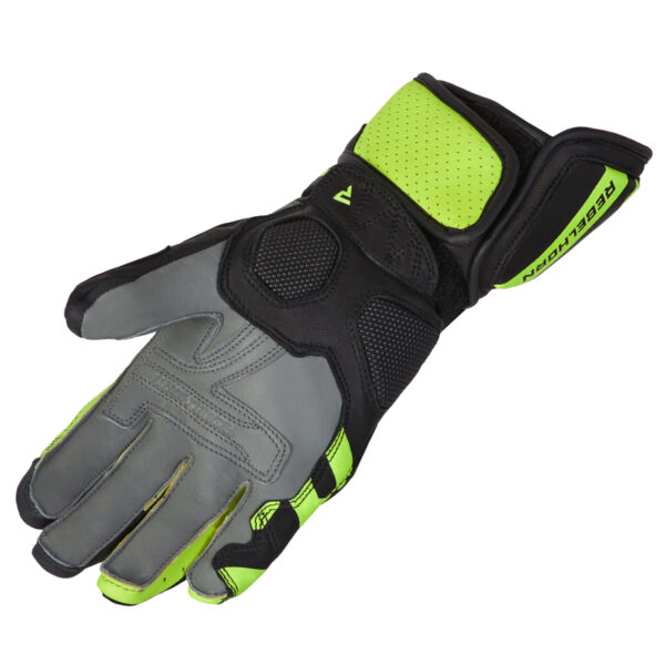 Rękawice skórzane REBELHORN FIGHTER BLACK/FLUO YELLOW - obrazek 3