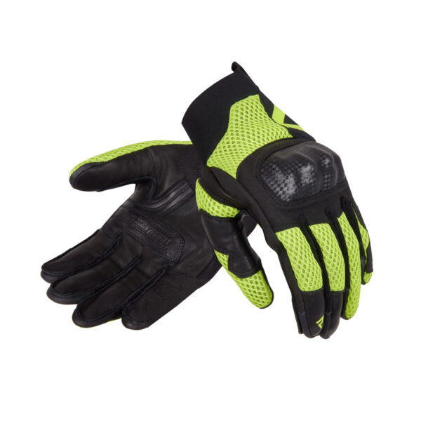 Rękawice skórzane REBELHORN GAP III BLACK/FLUO YELLOW