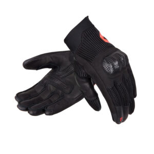 Rękawice skórzane REBELHORN GAP III BLACK/FLUO RED