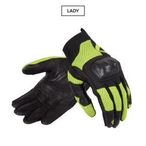 Rękawice skórzane REBELHORN GAP III LADY BLACK/FLUO YELLOW