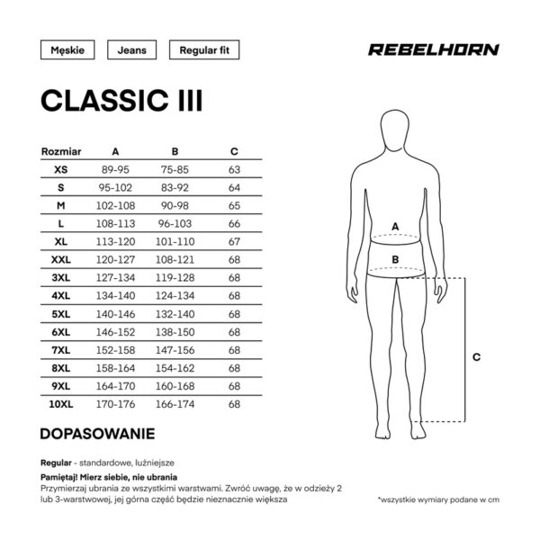 Spodnie jeans REBELHORN CLASSIC III REGULAR FIT WASHED BLACK - obrazek 4