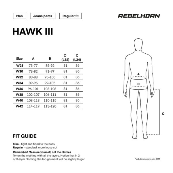 Spodnie jeans REBELHORN HAWK III REGULAR FIT WASHED BLACK - obrazek 7