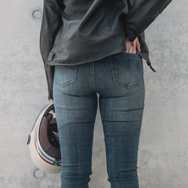 Spodnie jeans REBELHORN CLASSIC III LADY SLIM FIT BLACK - obrazek 3
