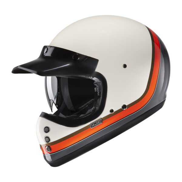 Kask HJC V60 SCOBY WHITE/ORANGE/GREY - obrazek 3
