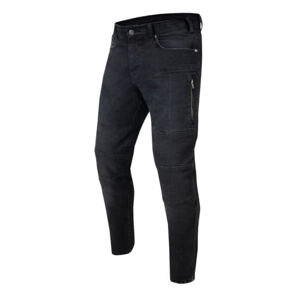 Spodnie jeans REBELHORN RAGE II TAPERED FIT WASHED BLACK