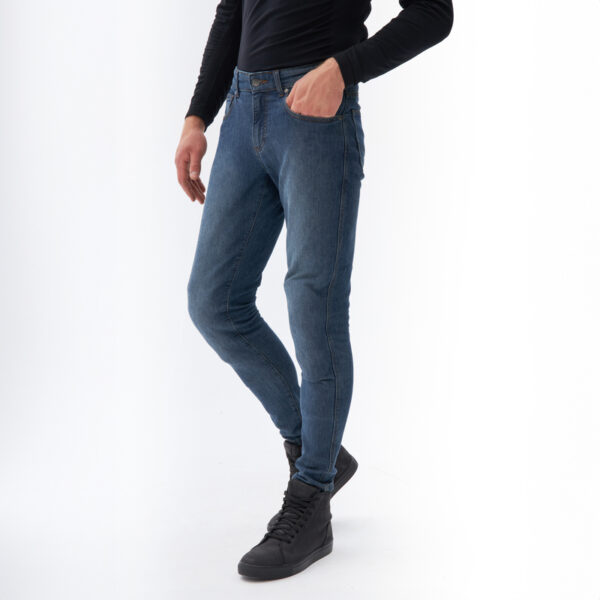 Spodnie jeans REBELHORN NOMAD TAPERED FIT WASHED BLUE - obrazek 4