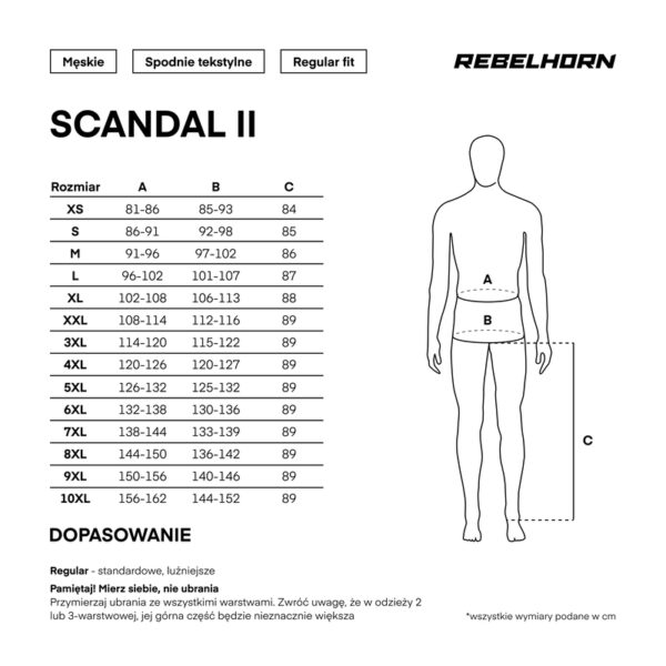 Spodnie tekstylne REBELHORN SCANDAL II BLACK - obrazek 3
