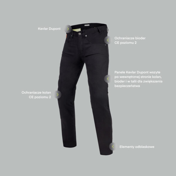 Spodnie jeans REBELHORN CLASSIC III SLIM FIT WASHED BLUE - obrazek 3