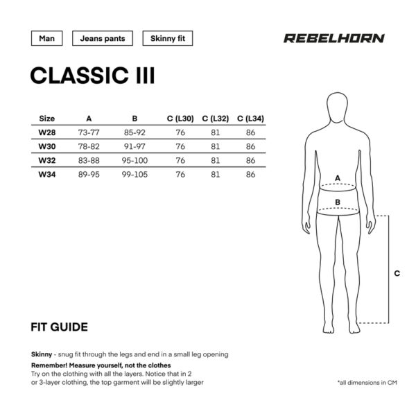 Spodnie jeans REBELHORN CLASSIC III SKINNY WASHED BLACK - obrazek 3