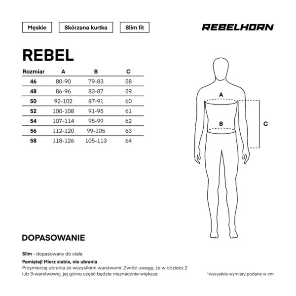 Kurtka skórzana REBELHORN REBEL BLACK/WHITE - obrazek 3