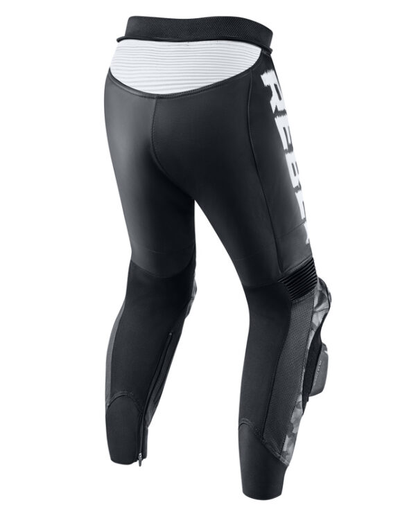 Spodnie skórzane REBELHORN REBEL BLACK/WHITE - obrazek 2